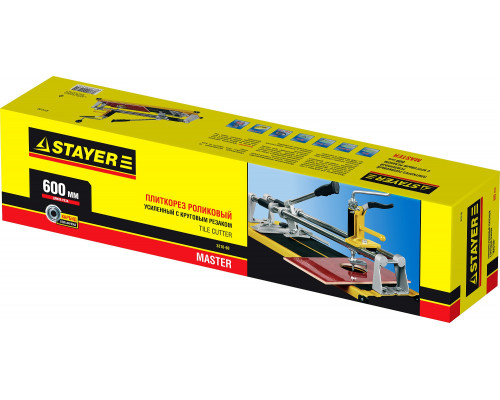 Плиткорез STAYER ″MASTER″, усиленный, с круговым резаком, 600мм