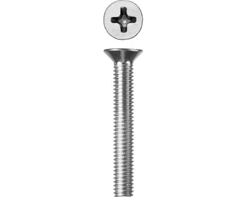 Винт DIN 965, M6 x 45 мм, 5 кг, кл. пр. 4.8, оцинкованный, ЗУБР