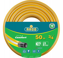 Поливочный шланг RACO COMFORT 3/4″ 50 м 25 атм трёхслойный армированный