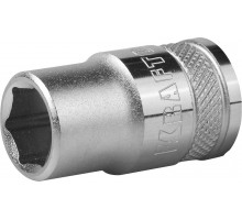 Торцовая головка KRAFTOOL ″INDUSTRIE QUALITAT″, Cr-V, FLANK, хромосатинированная, 1/2″, 13 мм