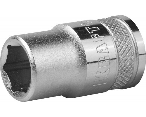 Торцовая головка KRAFTOOL ″INDUSTRIE QUALITAT″, Cr-V, FLANK, хромосатинированная, 1/2″, 13 мм