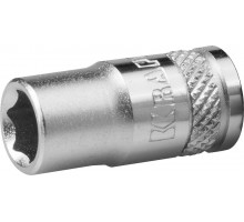 Торцовая головка KRAFTOOL ″INDUSTRIE QUALITAT″, Cr-V, FLANK, хромосатинированная, 1/4″, 6 мм