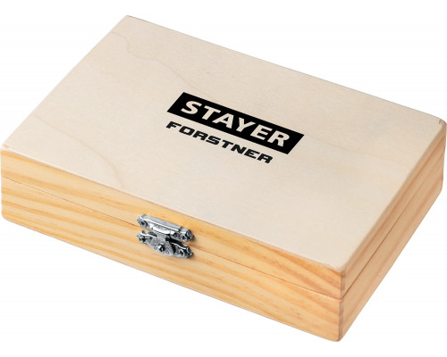STAYER Forstner 5 шт., 15-20-25-30-35мм, набор сверл форстнера по дереву, ДСП
