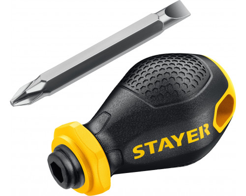 STAYER Hercules-Mini 2-in-1 38 мм переставная отвертка PH2/SL6