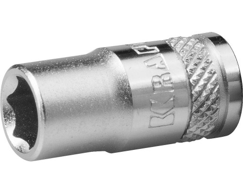 Торцовая головка KRAFTOOL ″INDUSTRIE QUALITAT″, Cr-V, FLANK, хромосатинированная, 1/4″, 7 мм