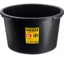 Круглый строительный таз STAYER, 60 л, ударопрочный пластик, Strong