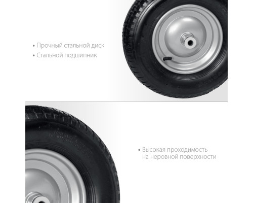 Пневматическое колесо GRINDA WP-20 380 мм для тачки (арт. 422401)
