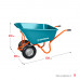 Садовая тачка с кузовом увеличенного объема 260л GRINDA GP-1, г/п 120кг, ударопрочный пластиковый кузов.