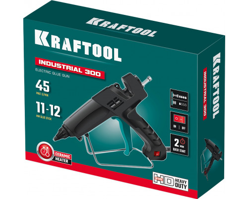 KRAFTOOL Industrial 300 пистолет термоклеевой электрический, d 11-12 мм 45 г/мин