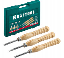KRAFTOOL Precision-3 набор ручных резцов по дереву, 3шт, Твердосплав