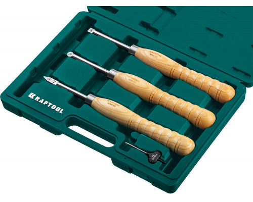 KRAFTOOL Precision-3 набор ручных резцов по дереву, 3шт, Твердосплав