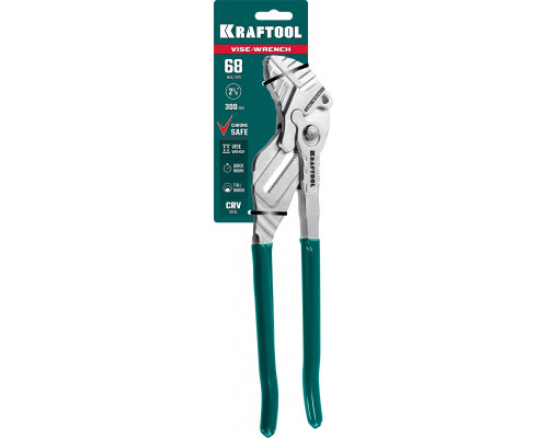 KRAFTOOL Vise-Wrench, 300 мм, клещи переставные-гаечный ключ (22068)