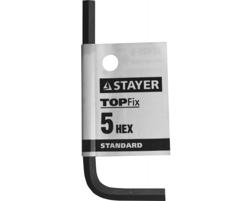 Ключ имбусовый STAYER ″STANDARD″, сталь, черный, 5мм