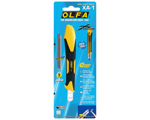 Нож OLFA ″Standard Models″ с выдвижным лезвием, с противоскользящим покрытием, автофиксатор, 9мм