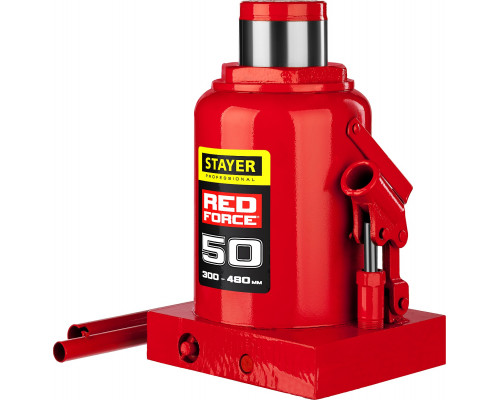 STAYER RED FORCE 50т 300-480мм домкрат бутылочный гидравлический