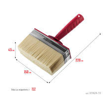 Макловица STAYER ″MASTER″ UNIVERSAL, светлая щетина, пластмассовый корпус, 5х15см