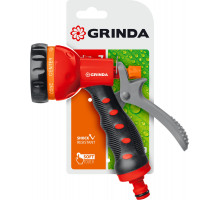 GRINDA T-7, 7 режимов, курок сзади, пистолет поливочный, пластиковый с TPR