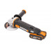 Угловая шлифмашина аккумуляторная WORX WX800, 20В, 115 мм, 2*2,0Ач, кейс
