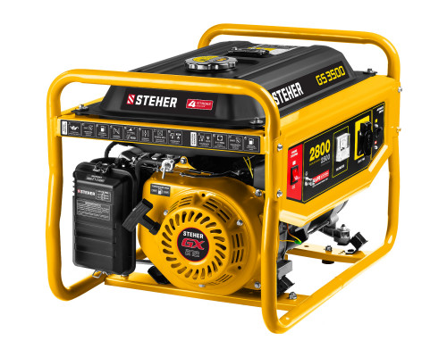 GS-3500 бензиновый генератор, 2800 Вт, STEHER