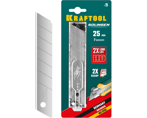 KRAFTOOL SOLINGEN 25 мм лезвия сегментированные 5 шт