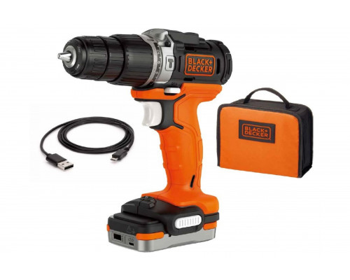 Аккумуляторная ударная дрель с системой GoPAK BDCHD12S1-XJ BLACK&DECKER