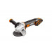 Угловая шлифмашина аккумуляторная WORX WX800, 20В, 115 мм, 2*2,0Ач, кейс