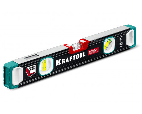 KRAFTOOL A-RATE CONTROL, 400 мм, точность 0.3 мм/м, с инновационным зеркальным глазком, сверхпрочный уровень (34986-40)