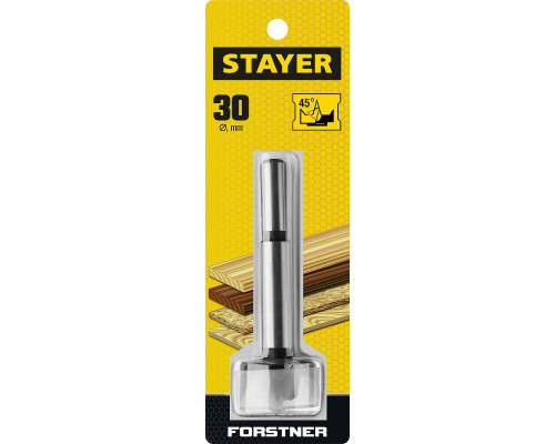 STAYER Forstner 30мм, сверло форстнера по дереву, ДСП