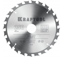 KRAFTOOL Fast, 250 х 30 мм, 24Т, пильный диск по дереву (36950-250-30)