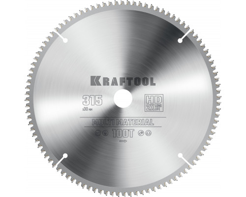 KRAFTOOL Multi Material, 315 х 30 мм, 96Т, пильный диск по алюминию (36953-315-30)