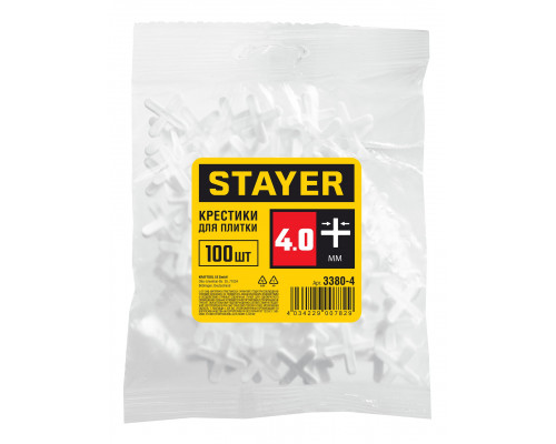STAYER 4мм крестики для плитки, 100шт