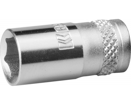 Торцовая головка KRAFTOOL ″INDUSTRIE QUALITAT″, Cr-V, FLANK, хромосатинированная, 1/4″, 8 мм