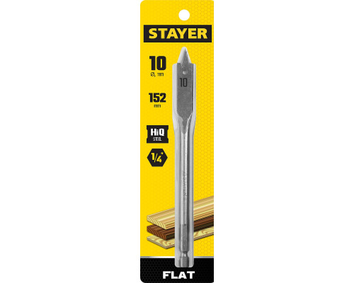 STAYER FLAT 12x152мм, сверло по дереву перовое