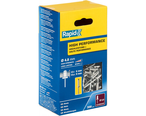 RAPID R:High-performance-rivet заклепка из алюминия d4.8x12 мм, 300 шт