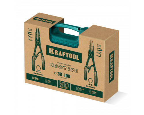 KRAFTOOL HEAVY 270 внешний/внутренний, съемник стопорных колец (22814)