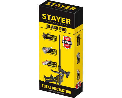 STAYER BLACK PRO профессиональный пистолет для монтажной пены, с полным тефлоновым покрытием