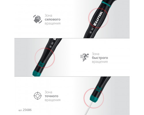 KRAFTOOL Precision 7, 7 предм., Набор отверток (25686)