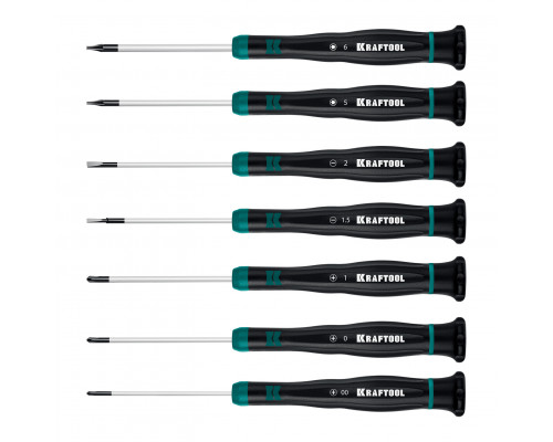 KRAFTOOL Precision 7, 7 предм., Набор отверток (25686)