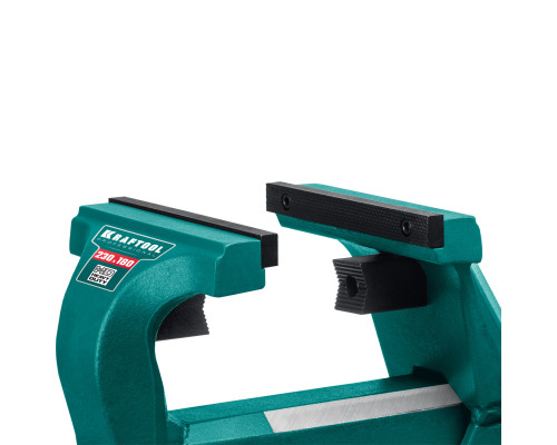 Кованые стальные тиски KRAFTOOL FORGE-180/230 с регулировкой компенсации люфта
