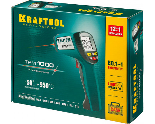 Пирометр инфракрасный, -50°С +950°С, TRM-1000, KRAFTOOL
