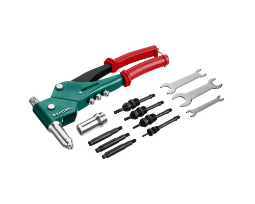 KRAFTOOL Combo3-M6 комбинированный заклепочник поворотный 0-360° в кейсе