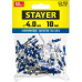 Алюминиевые заклепки Color-FIX, 4.0 х 10 мм, RAL 5005 синий насыщенный, 50 шт., STAYER Professional