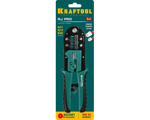 RJ-Pro кримпер универсальный, RJ45, RJ11/RJ12, KRAFTOOL