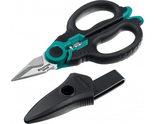 KRAFTOOL ELECTRIC, 4 в 1, 160 мм, с чехлом, ножницы электрика (23356)