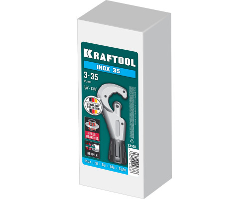 Труборез для нержавеющей стали KRAFTOOL INOX-35 (3-35 мм), на подшипниках