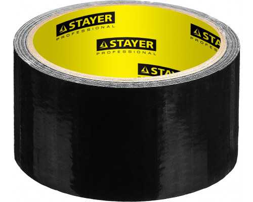 Армированная лента, STAYER Professional 12086-50-10, универсальная, влагостойкая, 48мм х 10м, черная