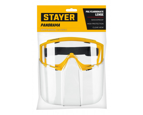 STAYER PANORAMA в комплекте со щитком, непрямая вентиляция, защитные очки (110292)