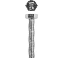 Болт ГОСТ 7798-70, M8 x 50 мм, 5 кг, кл. пр. 5.8, оцинкованный, ЗУБР