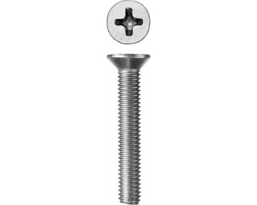 Винт DIN 965, M5 x 35 мм, 5 кг, кл. пр. 4.8, оцинкованный, ЗУБР