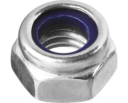 Гайка DIN 985 с нейлоновым кольцом, M6, 5 кг, кл. пр. 6, оцинкованная, ЗУБР